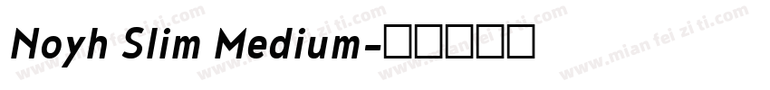 Noyh Slim Medium字体转换